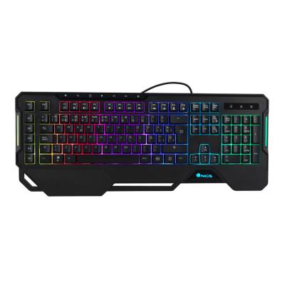 NGS GKX-450 Teclado Gaming USB - Iluminacion LED RGB - Antighosting - 19 Teclas de Acceso Directo y 5 Programables - Cable Trenz