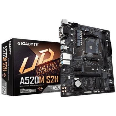 Placa base gigabyte a520m s2h am4 m - atx -  2 x ddr4 -  4 x usb 3.2 -  2 x usb 2.0 -  1 x hdmi -  1 x dvi - d -  1 x ps - 2 -  