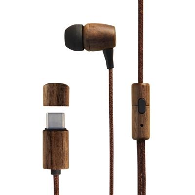 Auriculares micro energy sistem eco madera de nogal