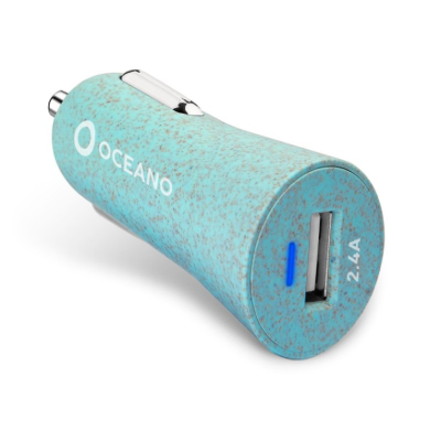 Cargador coche sbs oceano eco - friendly 10w 2 x usb blanco