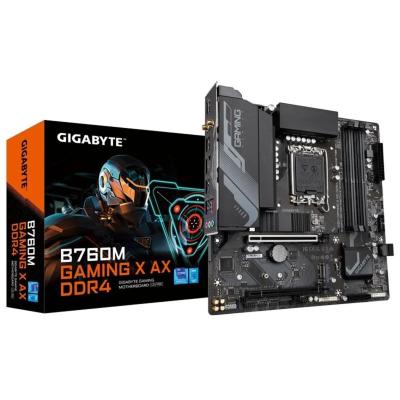 Placa base gigabyte b760m gaming x ax ddr4 1700 micro atx -  4 x ddr4 -  4 x sata -  1 x dp -  1 x hdmi -  3 x usb 3.2 -  5 x us