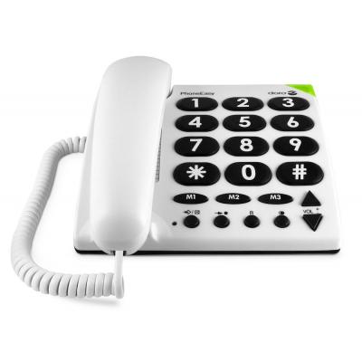 Telefono fijo doro phone easy 311c white - blanco