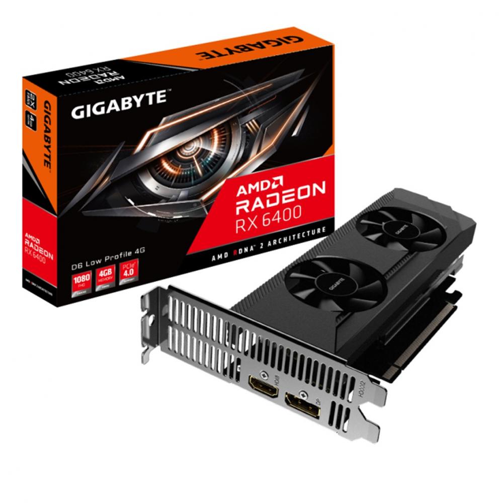 Tarjeta grafica gigabyte radeon rx 6400 d6 lp 4gb ddr6