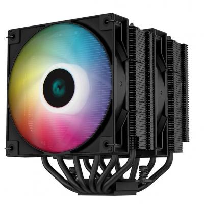 Ventilador disipador cpu gaming deepcool ag620 negro 2 x 120mm argb