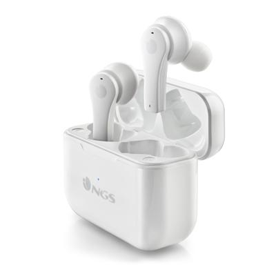 Auriculares inalambricos ngs artica bloom white bluetooth 5.1 + estuche de carga