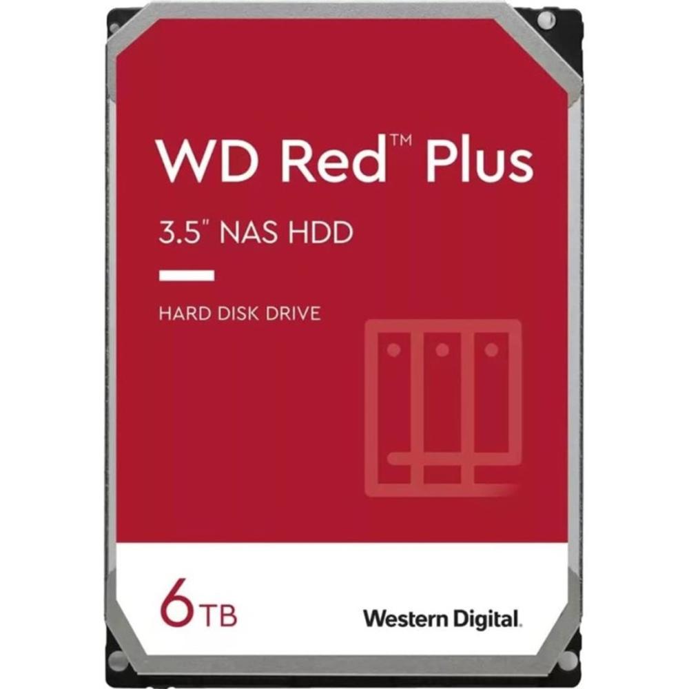 Disco duro interno hdd wd western digital nas red plus wd60efpx 6tb 6000gb 3.5pulgadas sata3 5400rpm 256mb