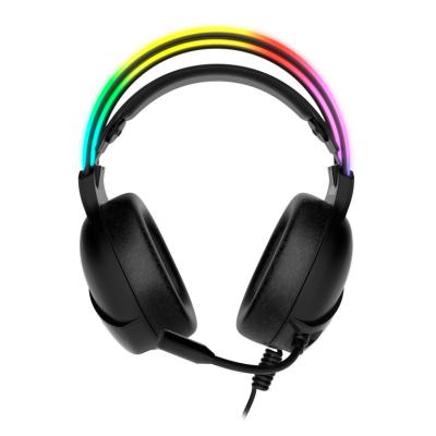 Auriculares micro krom klaim diadema -  usb 2xjack 3.5mm -  rgb