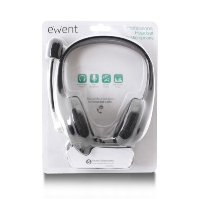 Ewent EW3562 auricular y casco Auriculares Diadema Negro, Plata - Imagen 4