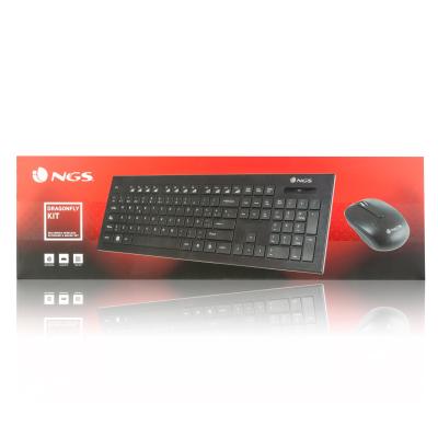 Kit teclado + mouse raton ngs dragonfly kit wireless inalambrico