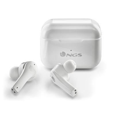 Auriculares inalambricos ngs artica bloom white bluetooth 5.1 + estuche de carga