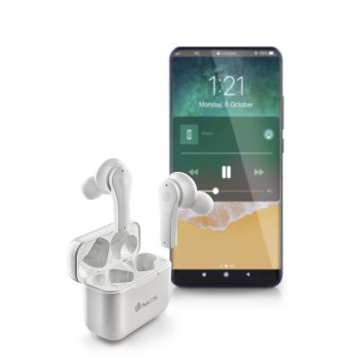 Auriculares inalambricos ngs artica bloom white bluetooth 5.1 + estuche de carga