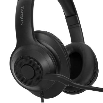 Auriculares stereo targus alambrico negro usb