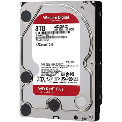 Disco duro interno hdd wd western digital red plus wd30efzx 3tb 3000gb 3.5pulgadas sata 3 5400rpm 128mb