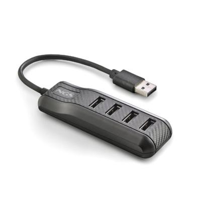 Hub 4 puertos usb 2.0 ngs port 2.0 negro plug play - 480mbps