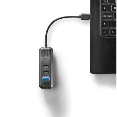 Hub 4 puertos usb 2.0 ngs port 2.0 negro plug play - 480mbps