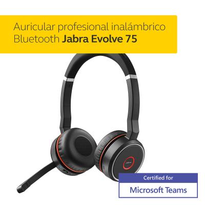 Auricular bluetooth jabra evolve 75 estereo negro