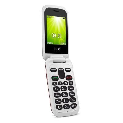 Telefono movil doro 2404 red white - 2.4pulgadas -  0.3 mpx - rojo y blanco