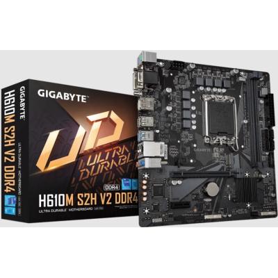 Placa base gigabyte h610m s2h v2 1700 m - atx -  2x ddr4 -  4x sata 6gb - s -  2x usb 3.2 -  4x usb 2.0