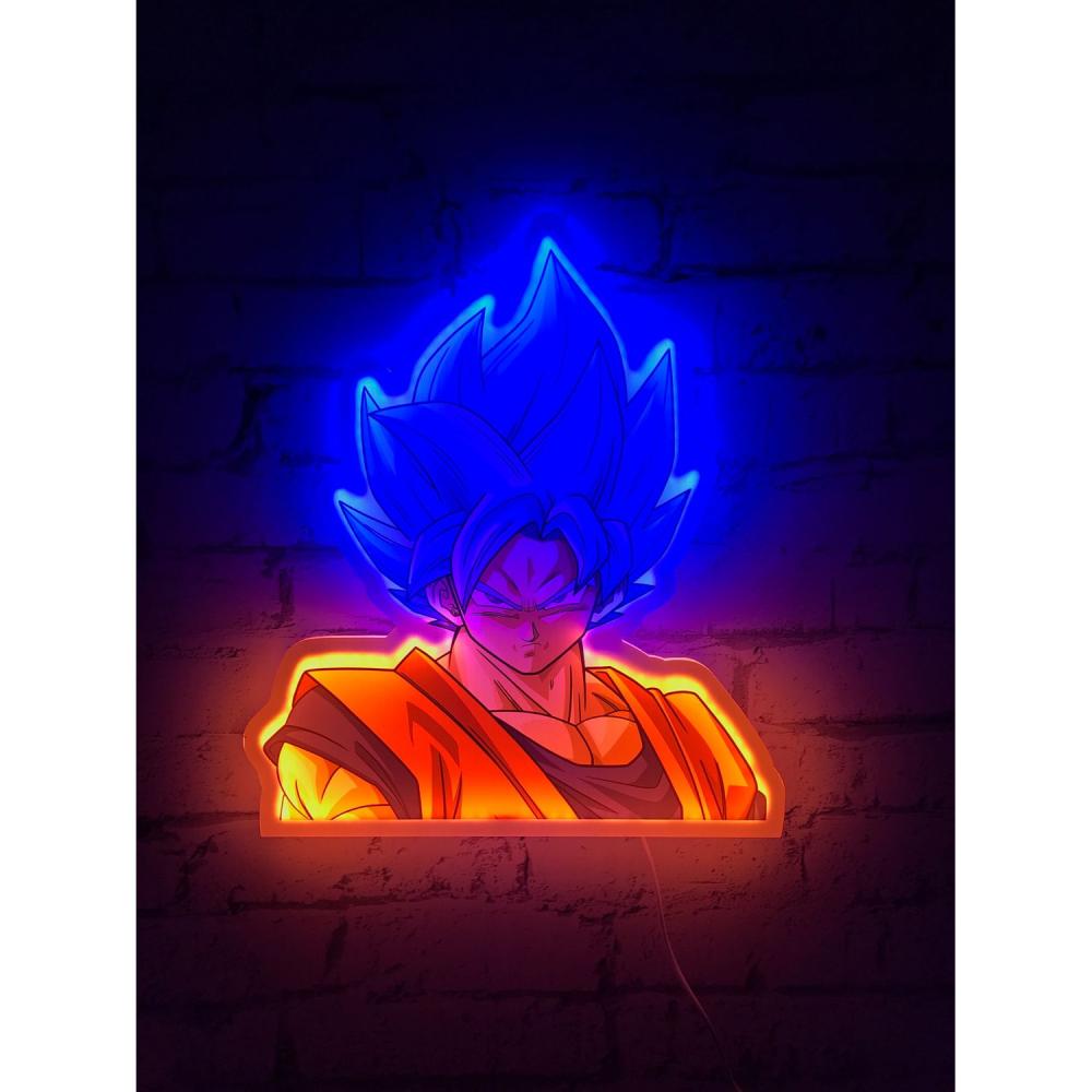 Mural lampara neon teknofun madcow entertainment dragon ball goku 30 cm